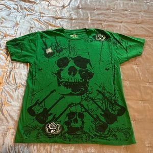 Ink inc t-shirt size M skulls, roses and guitars
